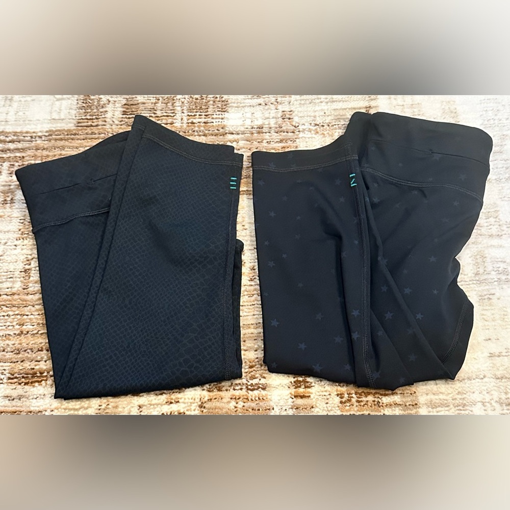 Nancy Rose Performance Leggings Plank Crop size 6 lot of 2